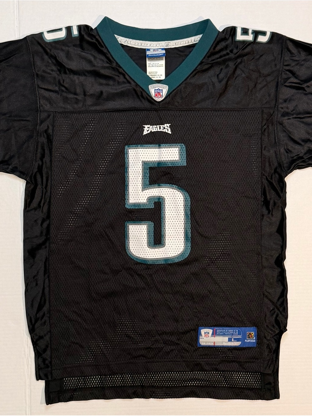 Donovan McNabb Eagles Reebok  Vintage Alternate Black Home Jersey Youth L